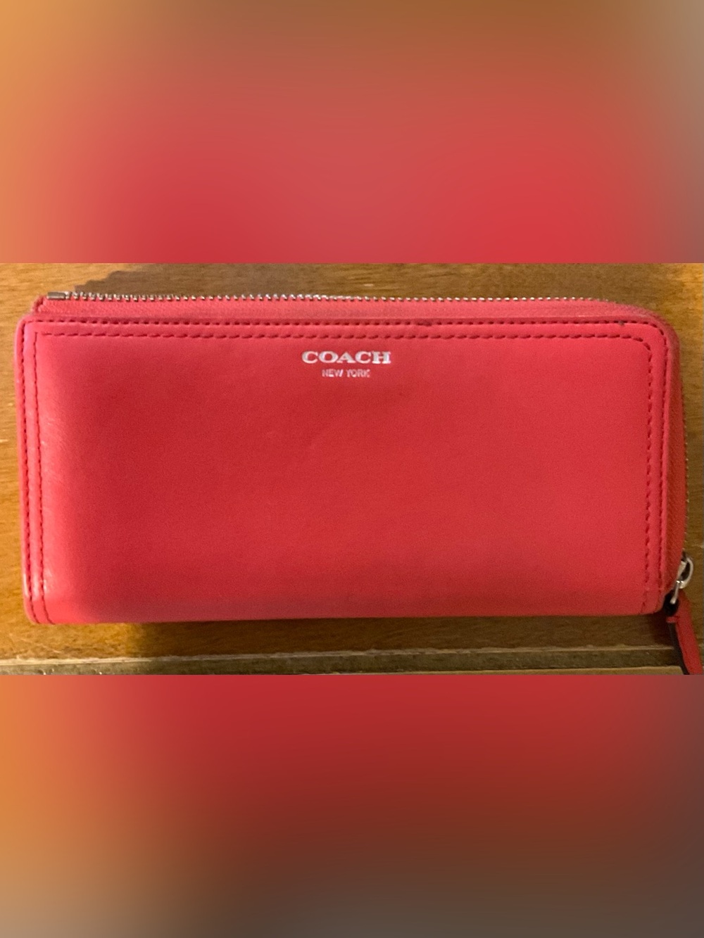 Coach Leather Zip Wallet